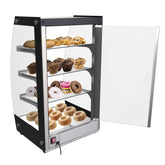 16 in. Commercial Glass Bakery Display Case, Self Service Pastry Case with LED lighting and Rear Door, 2.7 cu. ft. DC-3CB.